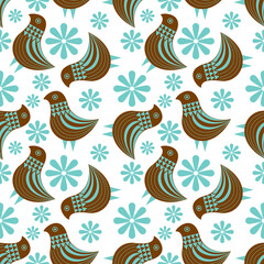 seamless pattern with birds