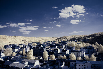 infrared photography - surreal ir photo of landscape with trees under cloudy sky - the art of our...