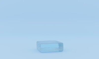 Blank product stage. 3d ice podium for advertising.