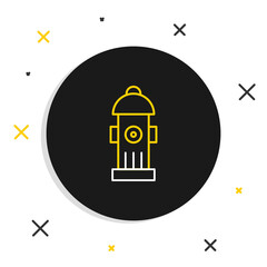 Line Fire hydrant icon isolated on white background. Colorful outline concept. Vector