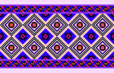 Geometric ethnic oriental ikat seamless pattern traditional design for background,wallpaper,clothing,wrapping,Batik,fabric