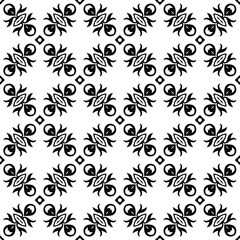 floral seamless pattern background. Geometric ornament for wallpapers and backgrounds. pattern with Black and white color. 