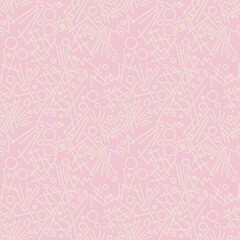 Seamless geometric pattern. Pink and beige colors. Abstract background. Designed for textile fabrics, wrapping paper, background, wallpaper cover.