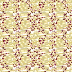 Seamless geometric pattern. Red and bordeaux colors. Abstract beige background. Designed for textile fabrics, wrapping paper, background, wallpaper cover.
