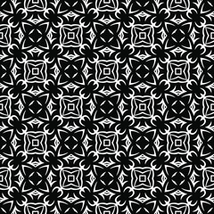 floral seamless pattern background. Geometric ornament for wallpapers and backgrounds. pattern with Black and white color. 