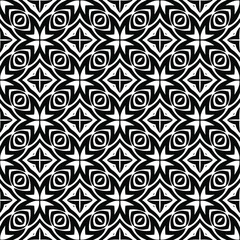 floral seamless pattern background. Geometric ornament for wallpapers and backgrounds. pattern with Black and white color. 