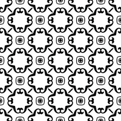 floral seamless pattern background. Geometric ornament for wallpapers and backgrounds. pattern with Black and white color. 