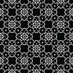 floral seamless pattern background. Geometric ornament for wallpapers and backgrounds. pattern with Black and white color. 