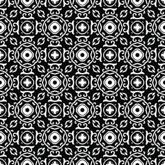 floral seamless pattern background. Geometric ornament for wallpapers and backgrounds. pattern with Black and white color. 