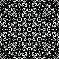 floral seamless pattern background. Geometric ornament for wallpapers and backgrounds. pattern with Black and white color. 