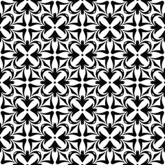 floral seamless pattern background. Geometric ornament for wallpapers and backgrounds. pattern with Black and white color. 
