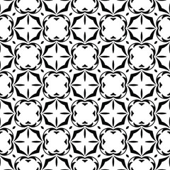 floral seamless pattern background. Geometric ornament for wallpapers and backgrounds. pattern with Black and white color. 