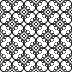 floral seamless pattern background. Geometric ornament for wallpapers and backgrounds. pattern with Black and white color. 
