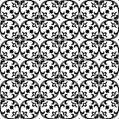 floral seamless pattern background. Geometric ornament for wallpapers and backgrounds. pattern with Black and white color. 