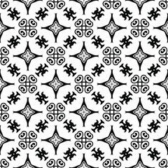 floral seamless pattern background. Geometric ornament for wallpapers and backgrounds. pattern with Black and white color. 