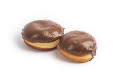 Various doughnuts in composition at studio shot