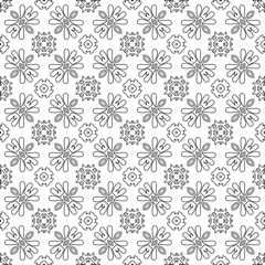 Foto op Canvas Vector geometric pattern. Repeating elements stylish background abstract ornament for wallpapers and backgrounds. pattern with Black and white color.  © t2k4