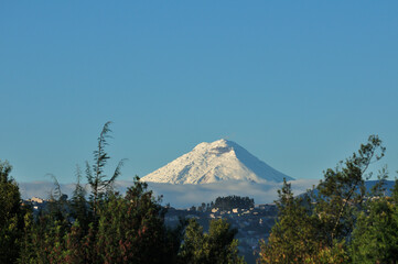 Cotopaxi volcano seen from the city of Quito