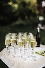 High quality sparkling wine at a wedding