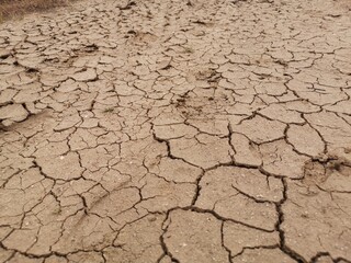 Cracked ground dry in Madrid