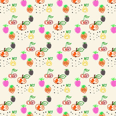 pattern background of juicy fruits