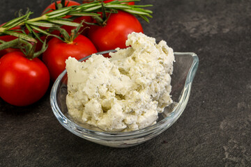 Soft cream cheese with herbs