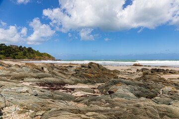 Beach of Locquirec, Finistere, Brittany, France