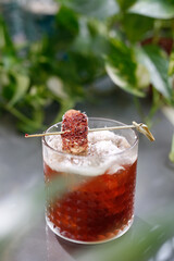 Rum drink, rum with ice