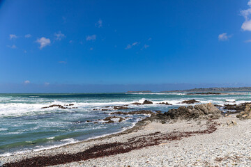 Turbulent sea in Pointe de Sehar, Tredrez-Locquemeau, Cotes d'Armor, Brittany, France