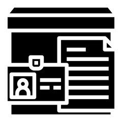 id card glyph icon