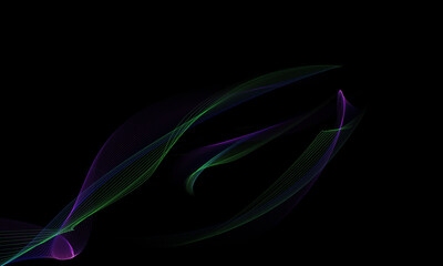 Abstract multicolored light waves background