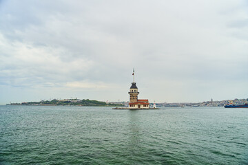 Fototapeta na wymiar The Maiden's Tower in the Bosphorus, Istanbul, Turkey. High quality photo