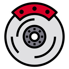 Disc Brake line icon