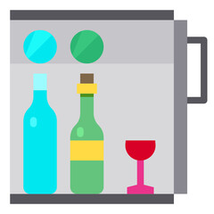 Fridge flat icon