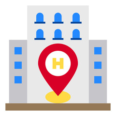 Obraz premium location flat icon
