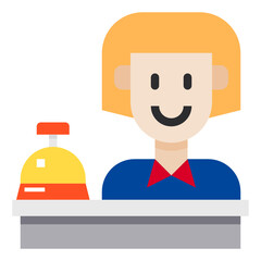Receptionist flat icon