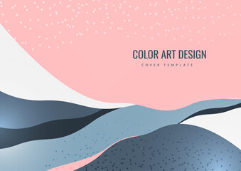 Bright colored waves covering. Modern design template. Vector