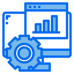 monitor blue line icon