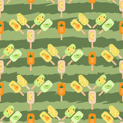 Obraz premium Ice cream pattern 14