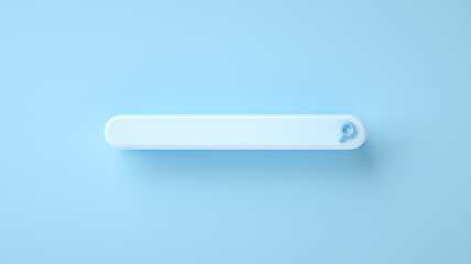 3D illustration. Blank web search bar on blue background. Internet concept. - obrazy, fototapety, plakaty