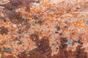 Surface of rusty old metal, corrosion and rust