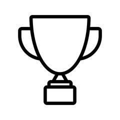 Trophy award icon. Championship winner prize concept. Outline vector illustration isolated on white background.