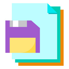 diskette flat icon