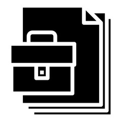 briefcase glyph icon