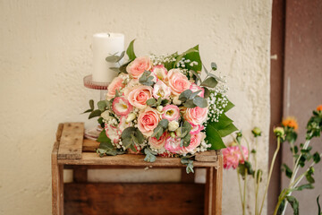 Fototapeta na wymiar Wedding bouquet close up 