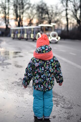 child in the snow