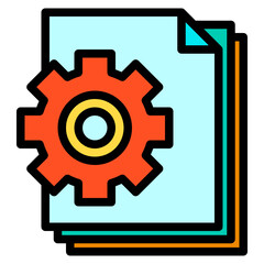 gear line icon