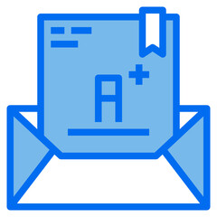 mail blue line icon