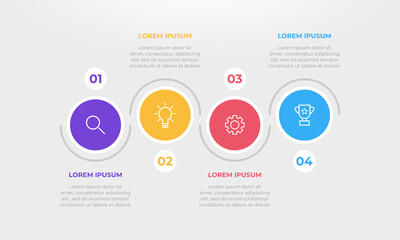 Obraz premium Professional steps infographic template in circular
