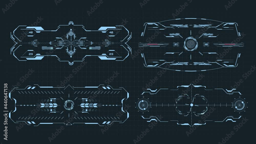 Aufkleber modern for game background design futuristic hud, gui interface screen design. virtual reality. futu